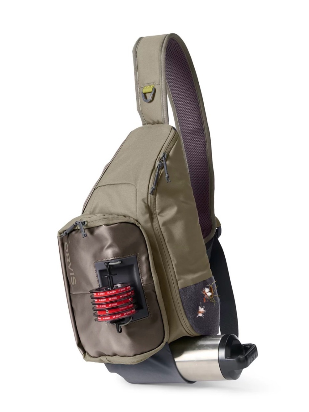 Orvis Olive/Taupe Men's Sling Belt Bag - NWT